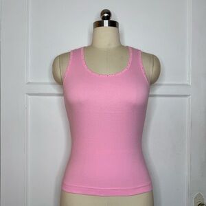 Pink rhinestone tank top